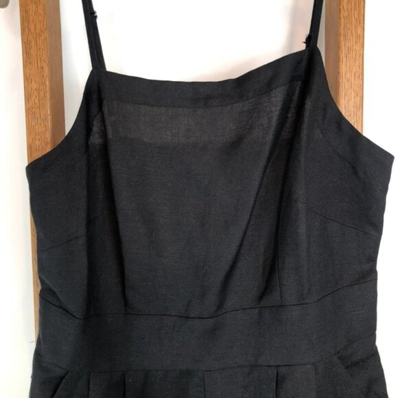 loft black Linen and Viscose romper with ruffles size 2 - Picture 5 of 14